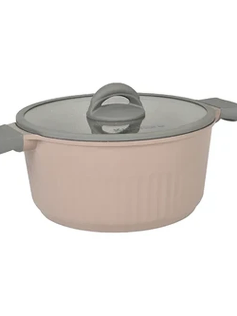Кастрюля Kukmara 4,2л со стеклянной крышкой, АП линия Stella (cappuccino)