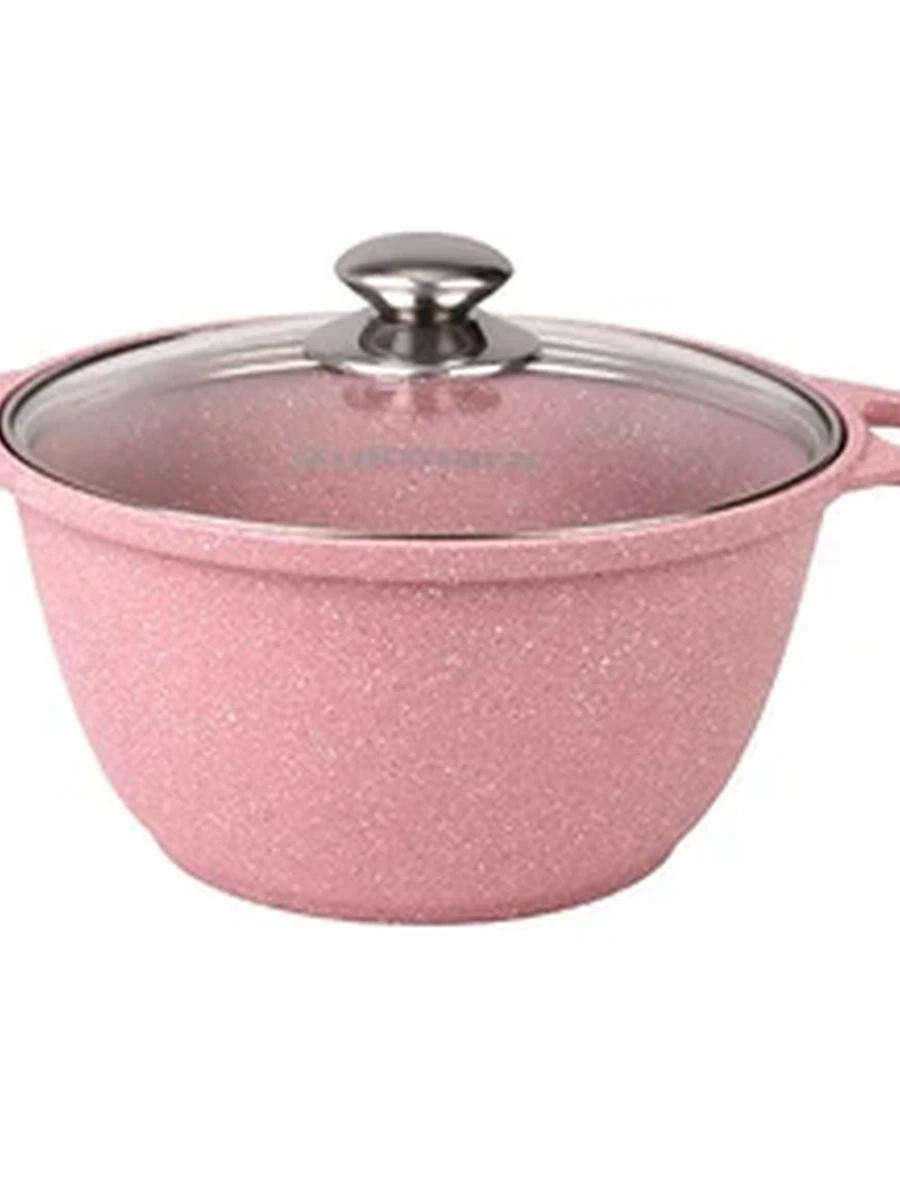 Кастрюля Kukmara 3л со стеклянной крышкой,АП линия Trendy style (rose)