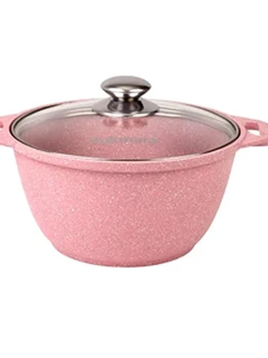 Кастрюля Kukmara 2л со стеклянной крышкой,АП линия Trendy style (rose)