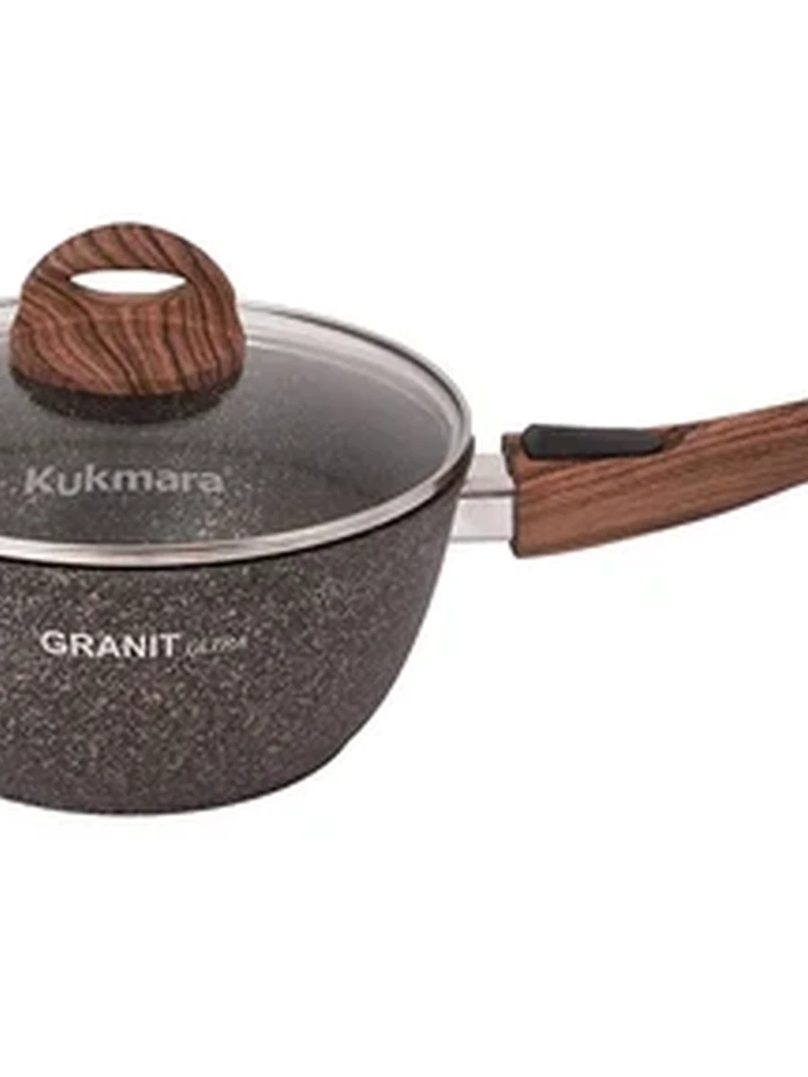 Ковш Kukmara 2,2л с антипригарным покрытием, со съемной ручкой, ст. крышкой, линия «Granit Ultra» (Original)
