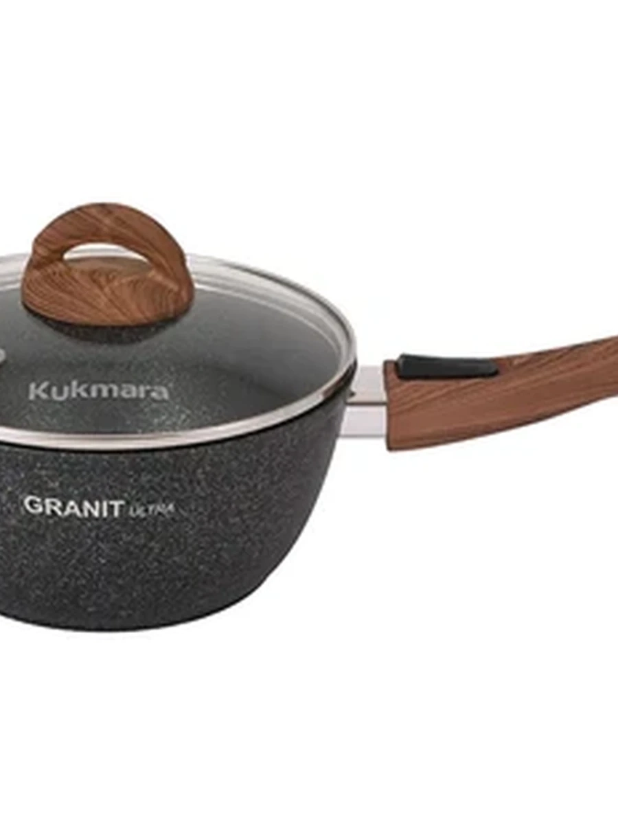 Ковш Kukmara 2,2л с антипригарным покрытием, со съемной ручкой, ст. крышкой, линия «Granit Ultra» (Blue)