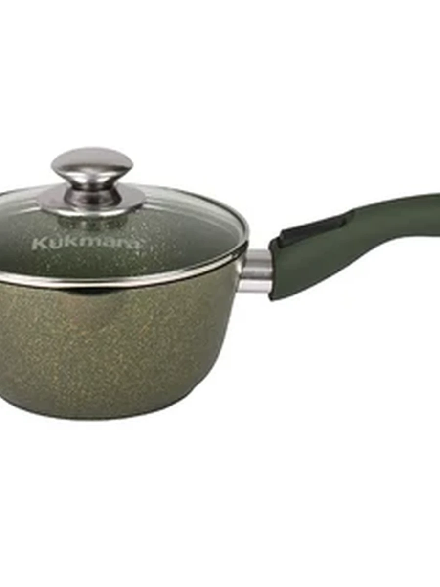 Ковш Kukmara 1,5л с носиком, со съемной ручкой, стекл. крышкой, АП линия Trendy style(Malachite)