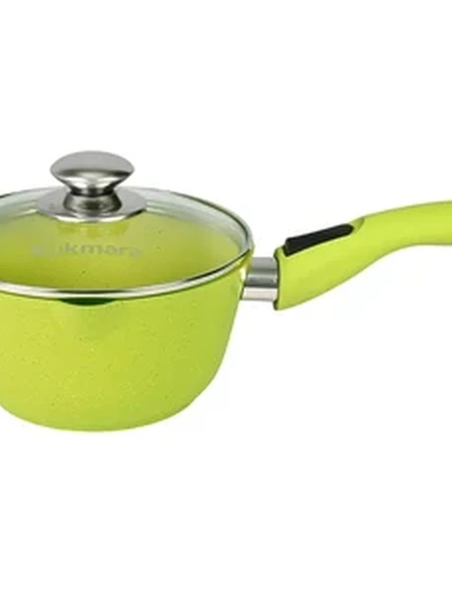 Ковш Kukmara 1,5л с носиком, со съемной ручкой, стекл. крышкой, АП линия Trendy style(Lime)