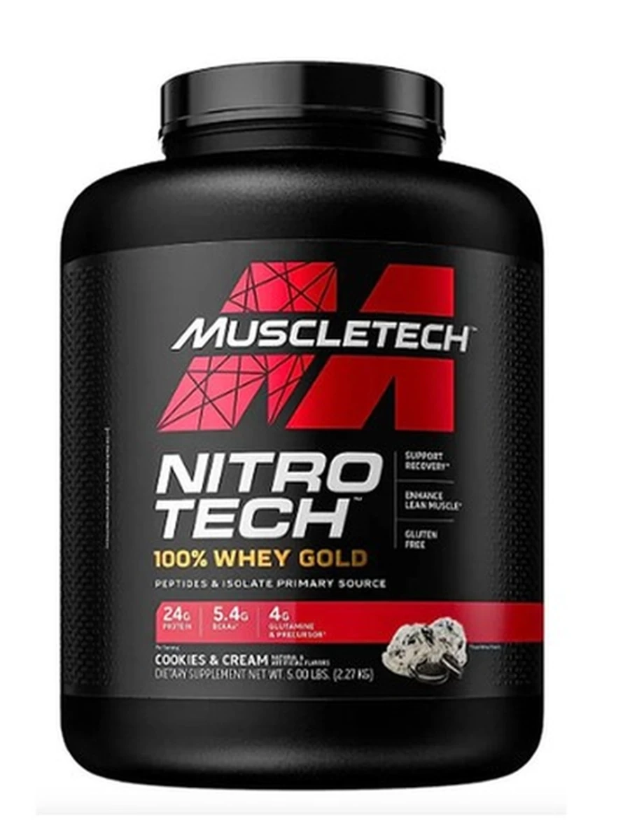 Протеин сывороточный. Nitrotech, 100% whey gold Muscletech 4.5кг