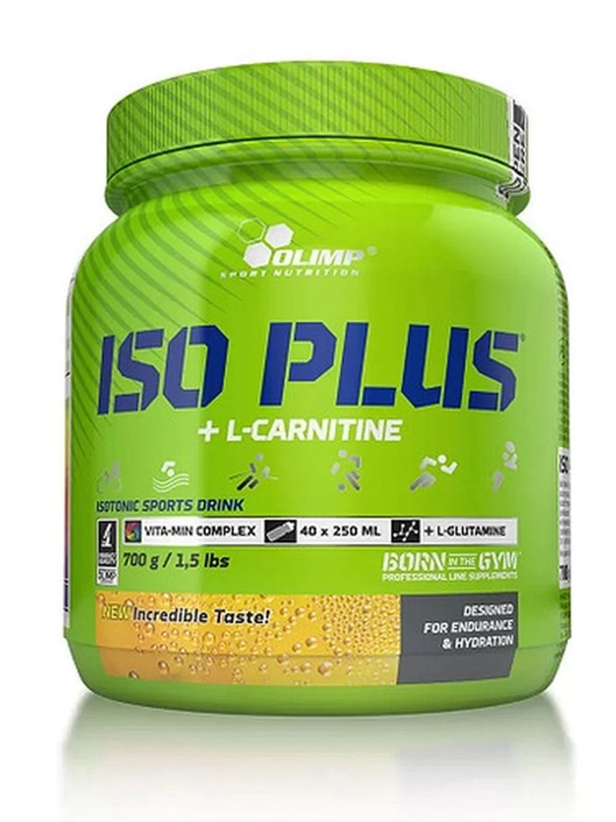 Изотоник, Iso Plus + L-carnitine, Olimp, 700гр