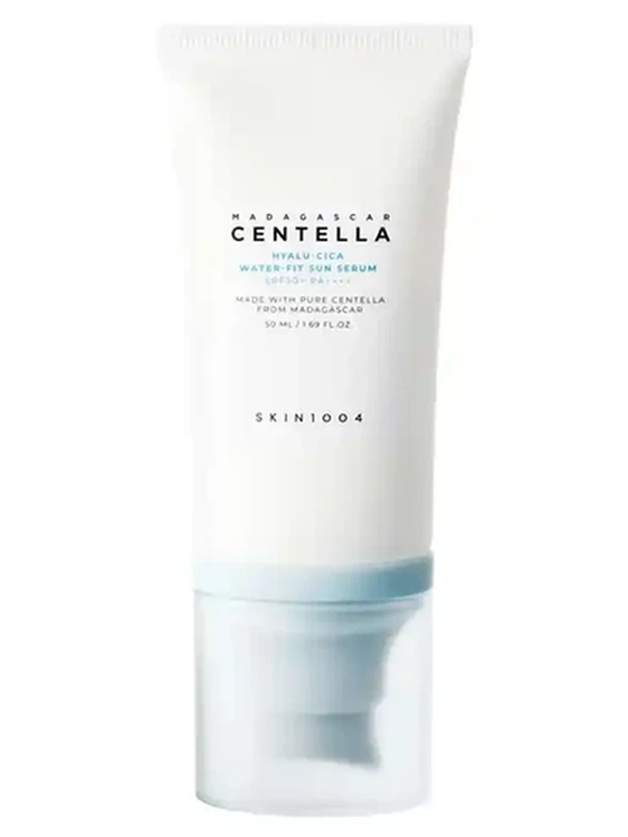 Солнцезащитное средство SKIN1004 Hyulu Cica Waterfit sun serum Spf50Pa++ 100ml 009553