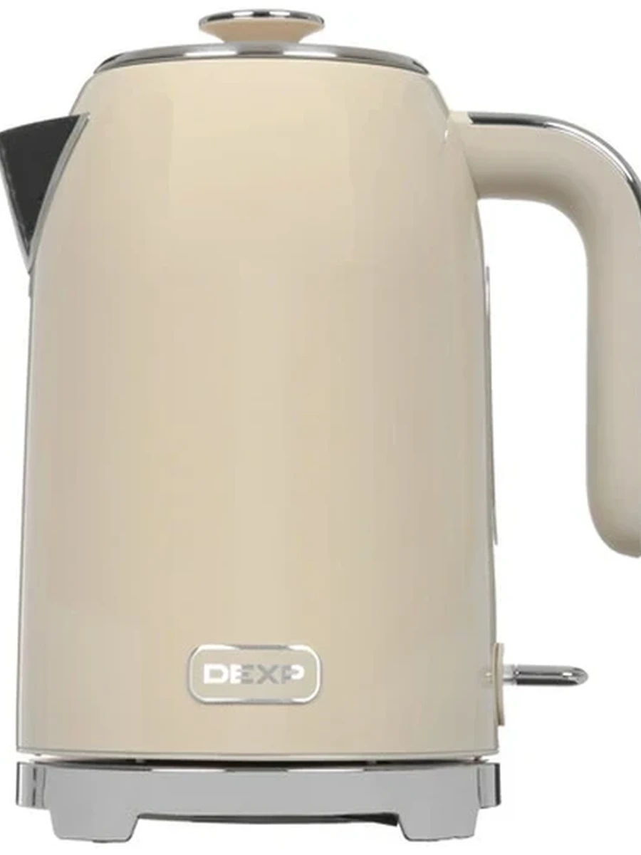 Электрочайник DEXP EK-14MRTB [металл, 1.7 л, 2000 Вт, фильтр, скрытый нагревательный элемент] Бежевый