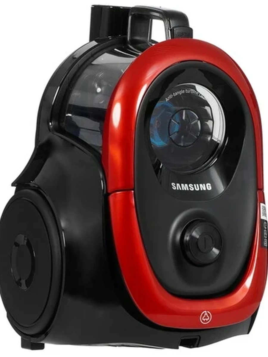 Пылесос Samsung SC18M2130SR [1800 Вт, всасывания 380 Вт, сухая уборка, контейнер с турбиной Anti-Tangle, 1,5 л] красный