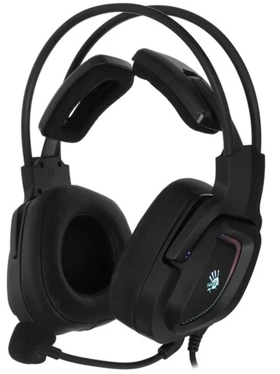 Наушники проводные A4Tech Bloody G575 [охватывающие, закрытые, 20-20000 Гц, микр., рег. громкости, 7.1, Running RGB, каб. 2м, разъем USB]