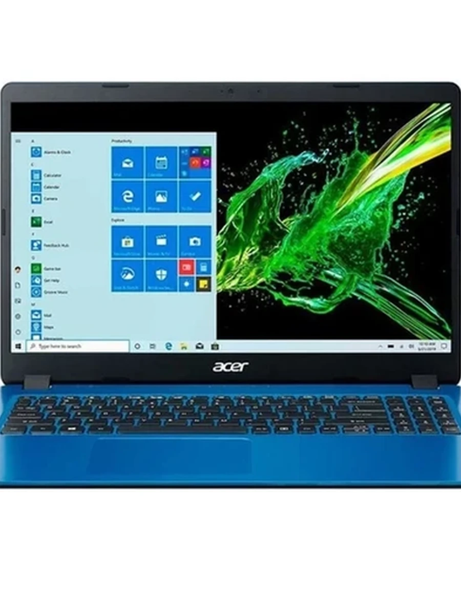 Ноутбук Acer Aspire 3 [15.6"], (Intel Core i3-1005G1 2/4, 3.40ГГц, 4МБ, 10нм), 12ГБ DDR4, 240ГБ NVME, 15.6" 1920x1080, DOS, Синий