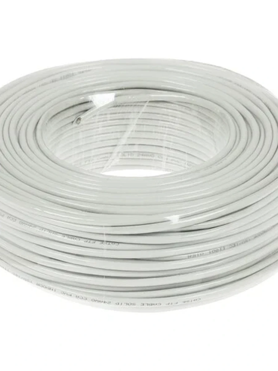 Кабель DEXP [Витая пара F/UTP/4 пары/0,48 mm/CCA/кат. 5е/однож./Indoor/100 m/box/(Серый)] [TPFUTP100G]