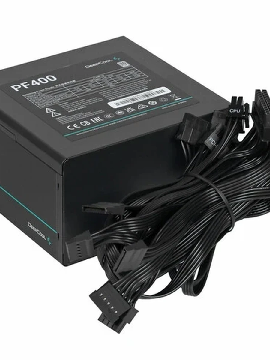 БП Deepcool PF400, 400W (80+, ATX v2.4, Active PFC, 120mm Fan, 24+4+4, 2*PCI-E(6+2)) [PF400]