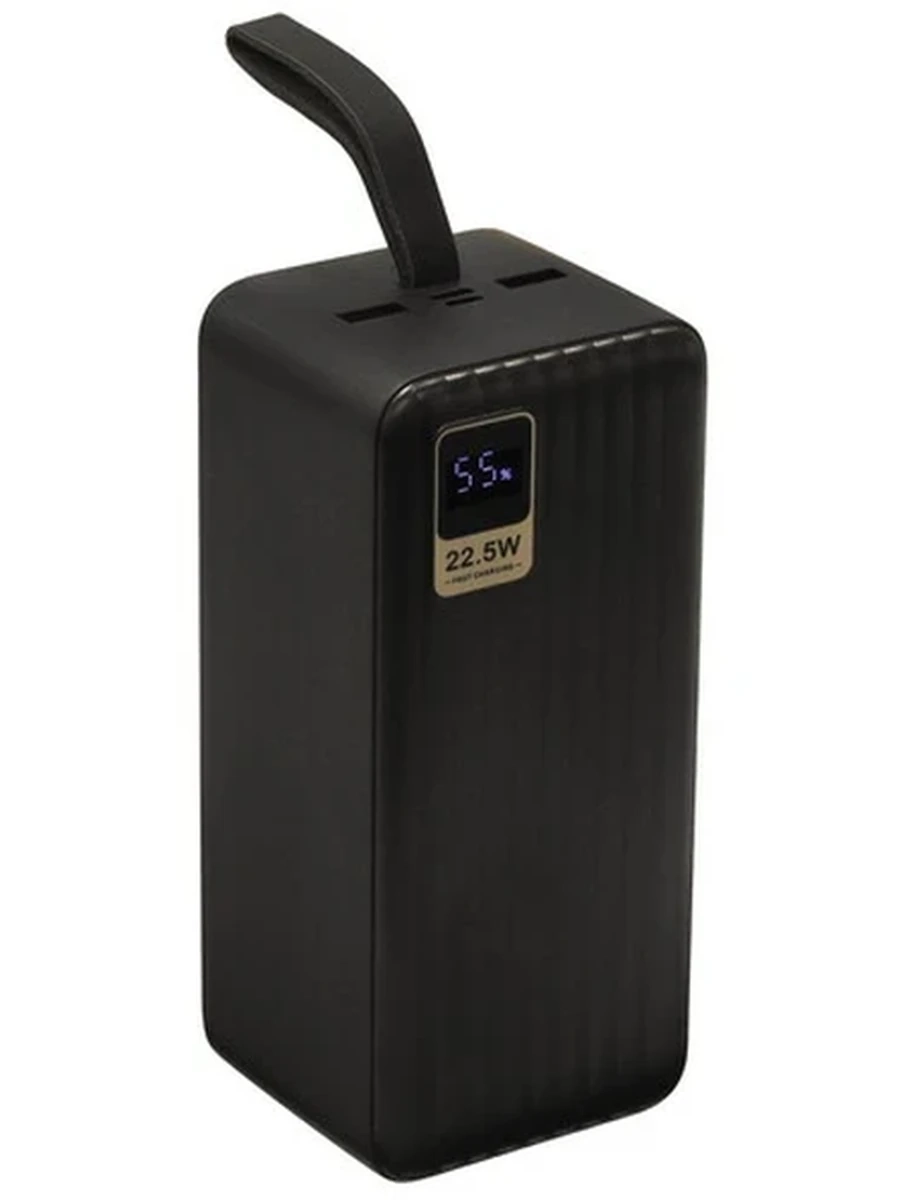 Портативный аккумулятор 50 000 mAh FinePower Giant 50 (22,5W, USB(out), microUSB(in), USB-C(in/out), Li-pol, пластик, черный)