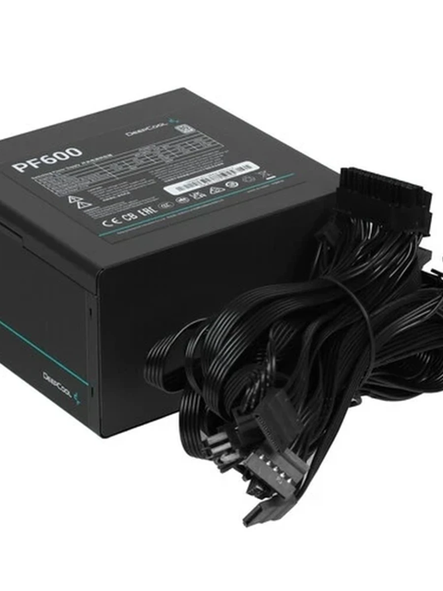 БП Deepcool PF600, 600W (80+, ATX v2.4, Active PFC, 120mm Fan, 24+4+4, 2*PCI-E(6+2)) [PF600]