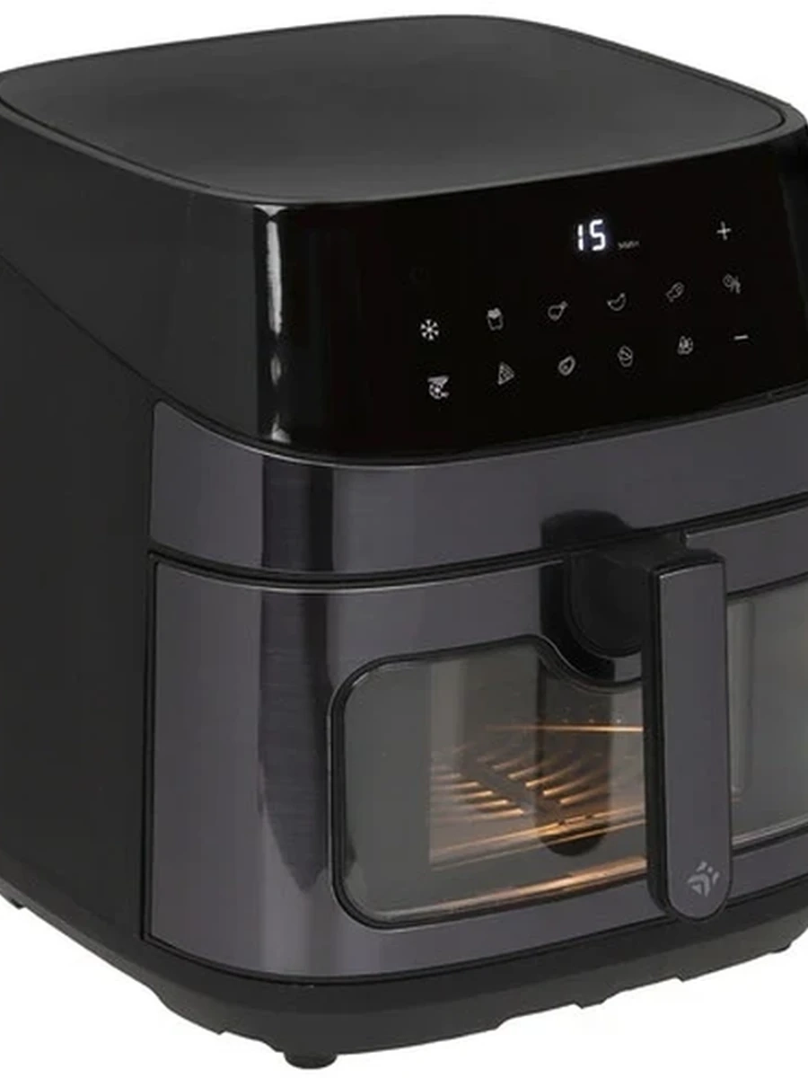 Аэрогриль DEXP FamilyFry DAF-2208D [2200Вт, сенсор, 8л, щипцы, бумага для выпекания 50шт, двойной нагрев,черный]