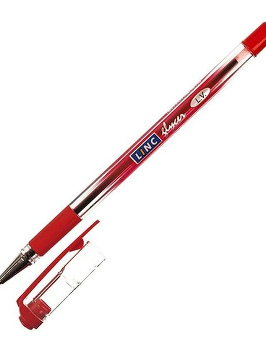 Ручка шарик. Linc Glycer красн. 0,7 мм прозр