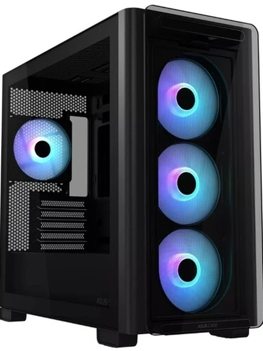 Корпус ASUS A23 PLUS BLACK, Midtower, Black, 4*120mm ARGB, USB 3.2x2, Type-C, TG, без БП
