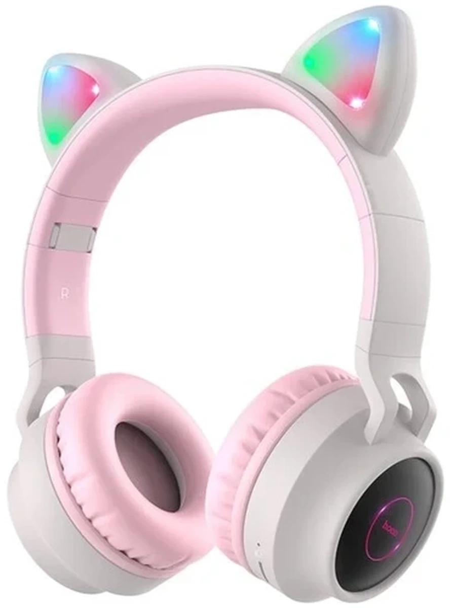 Наушники беспроводные hoco. W27 Cat ear grey [накладные, Bluetooth 5.0, серый]_1
