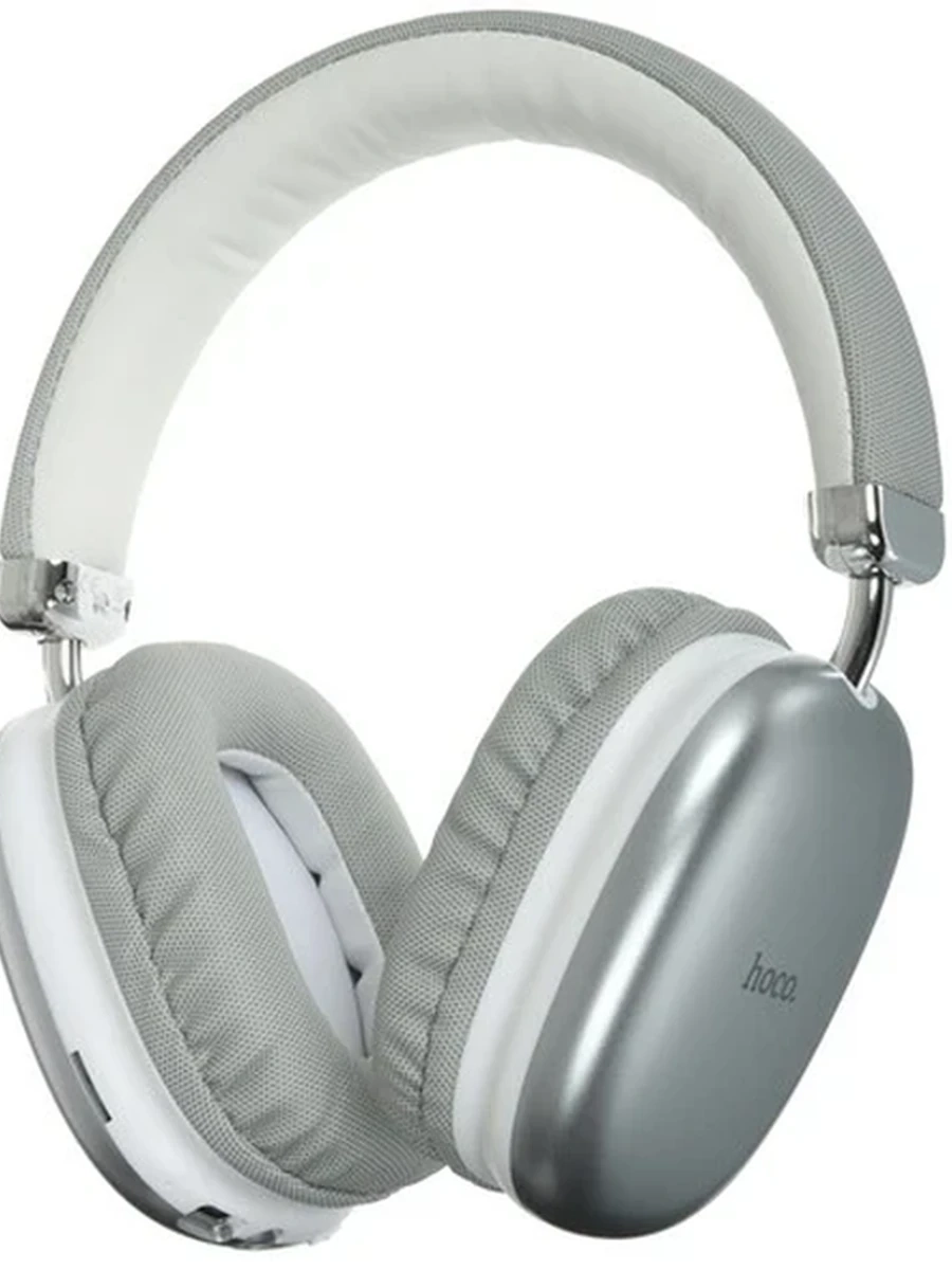 Наушники беспроводные hoco. W35 silver [накладные, Bluetooth 5.3, серебристый]_1