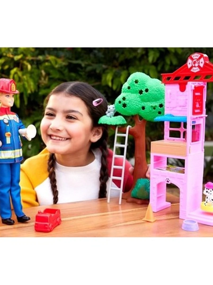 Кукла Barbie Пожарная с аксессуарами HRG55