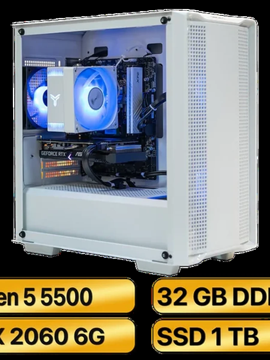 Игровой Компьютер Ryzen 5 5500 + NVIDIA RTX2060 6GB