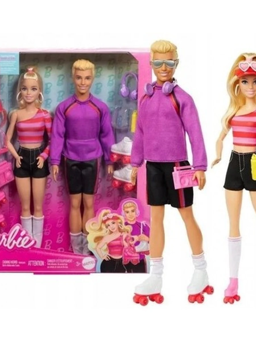 Игровой набор Barbie и Кен на роликах HXK90