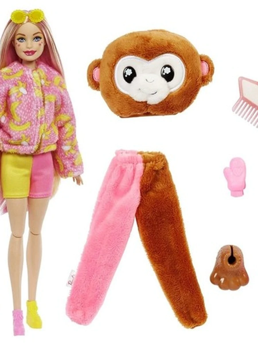 Кукла Barbie & Ken Reveal Jungle series doll Обезьяна HKR01 Mattel