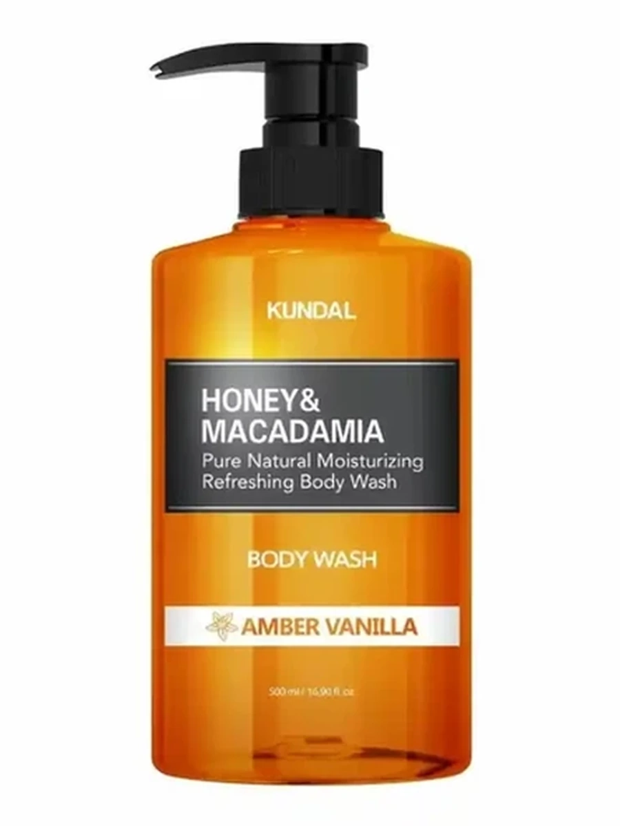 Гель для душа Kundal Honey Macadamia Pure 500 ml Amber Vanilla 500 ml УТ0200