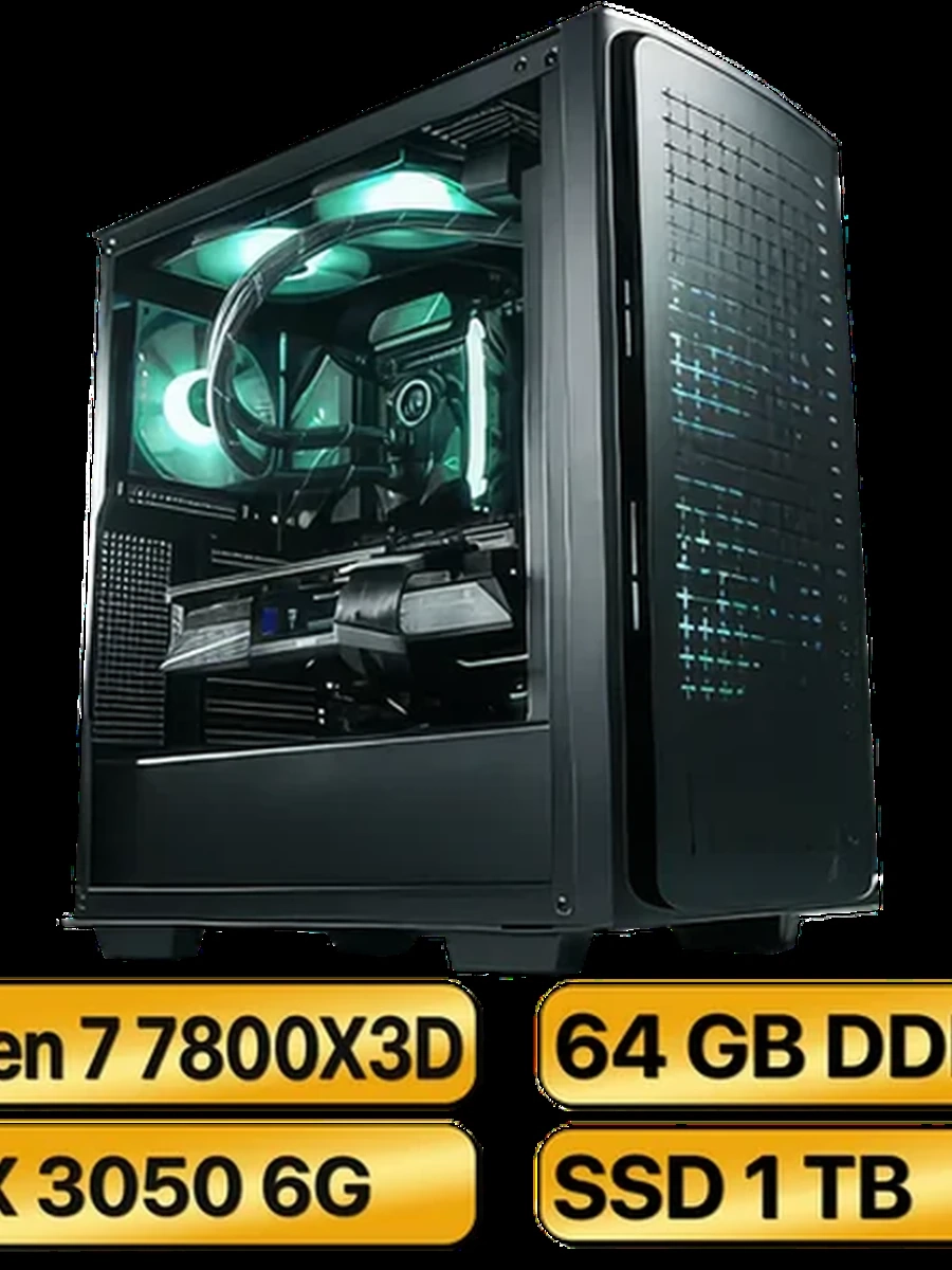 Игровой Компьютер RYZEN 7 7800X3D + RTX 3050 6GB