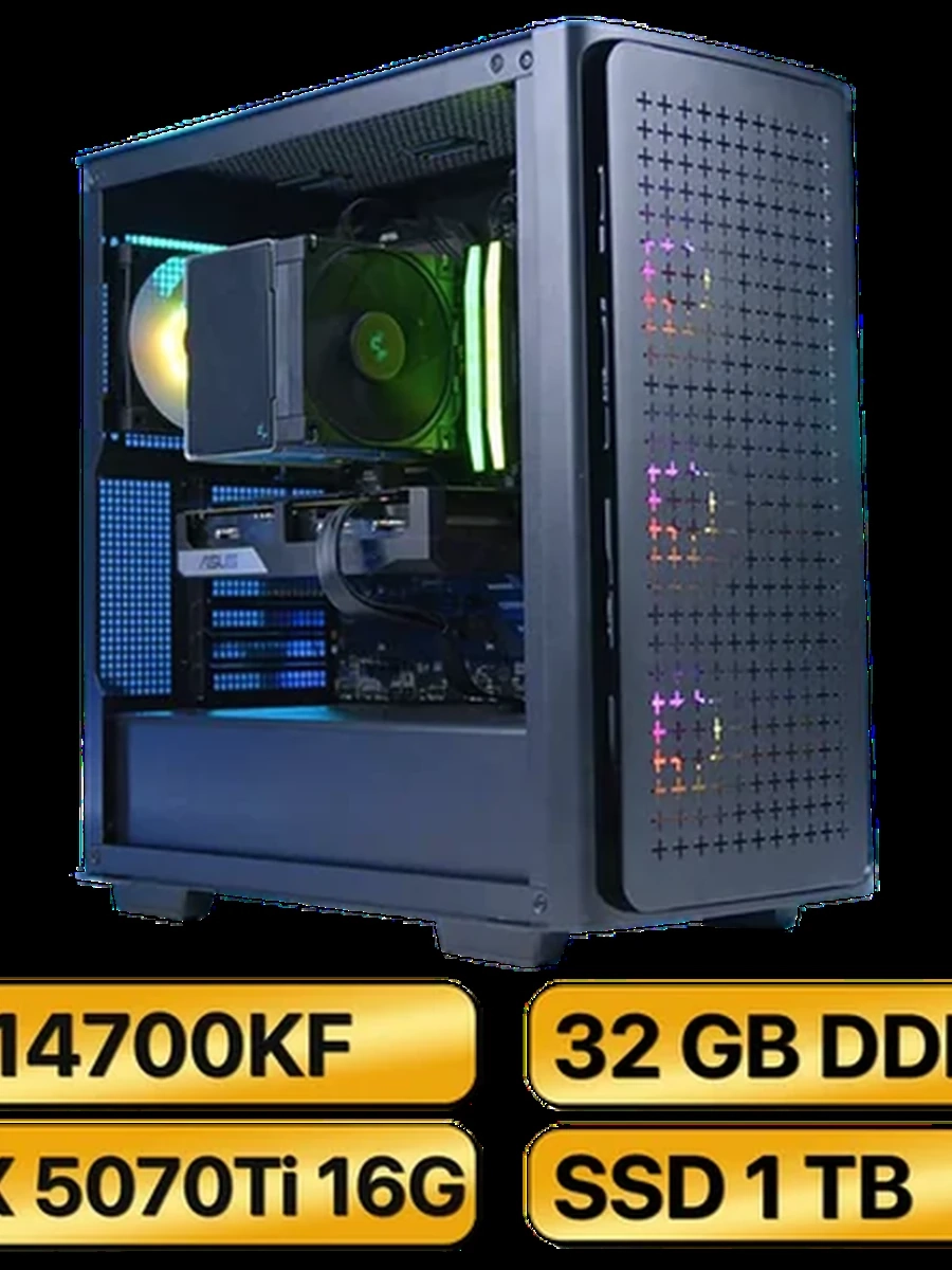 Игровой Компьютер   i7-14700KF + RTX5070Ti  (16GB) GDDR7