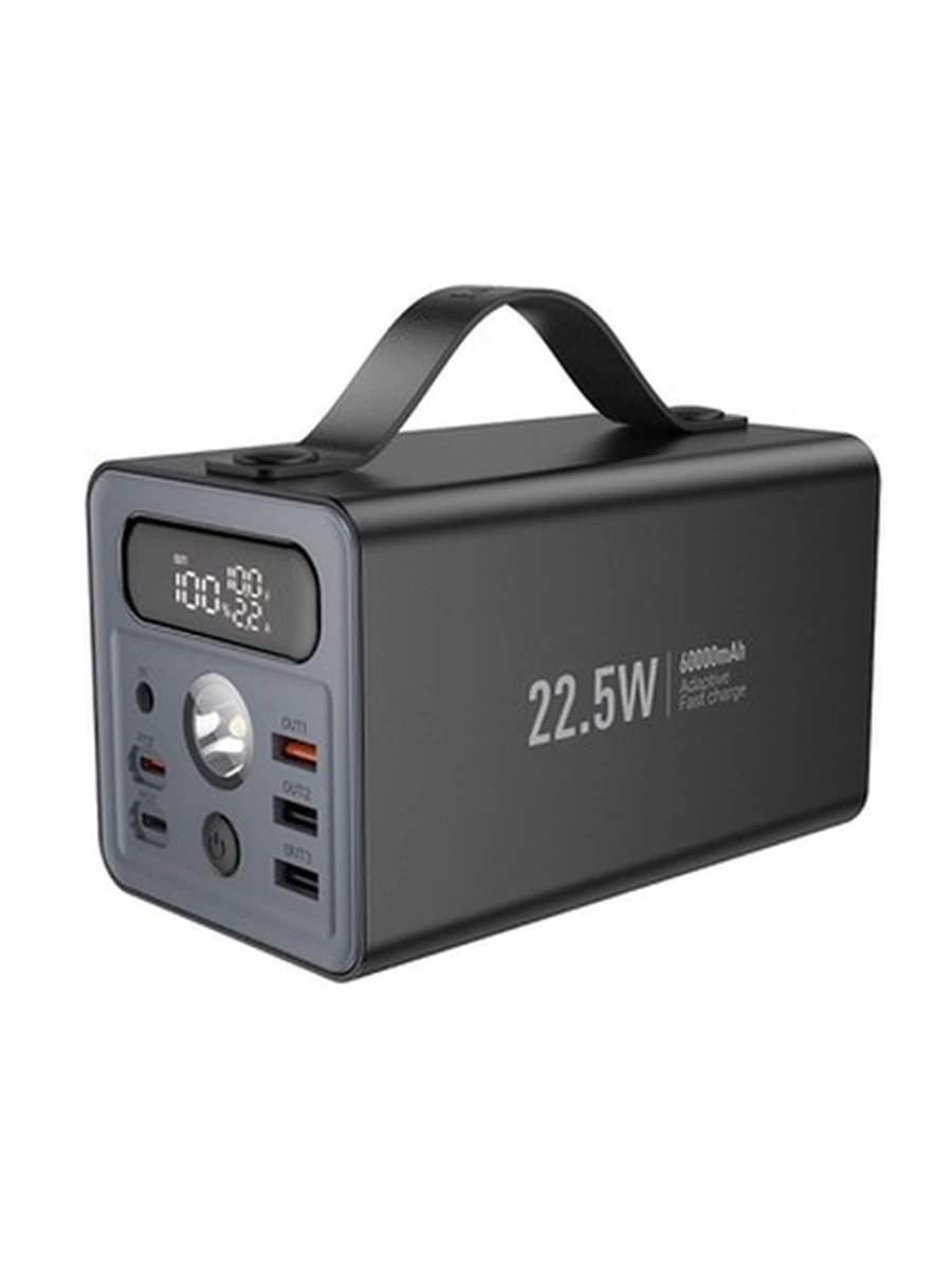 Power Bank HOCO J138 Distant 22.5W+PD20W+DC12V multi-function power bank(60000mAh) black