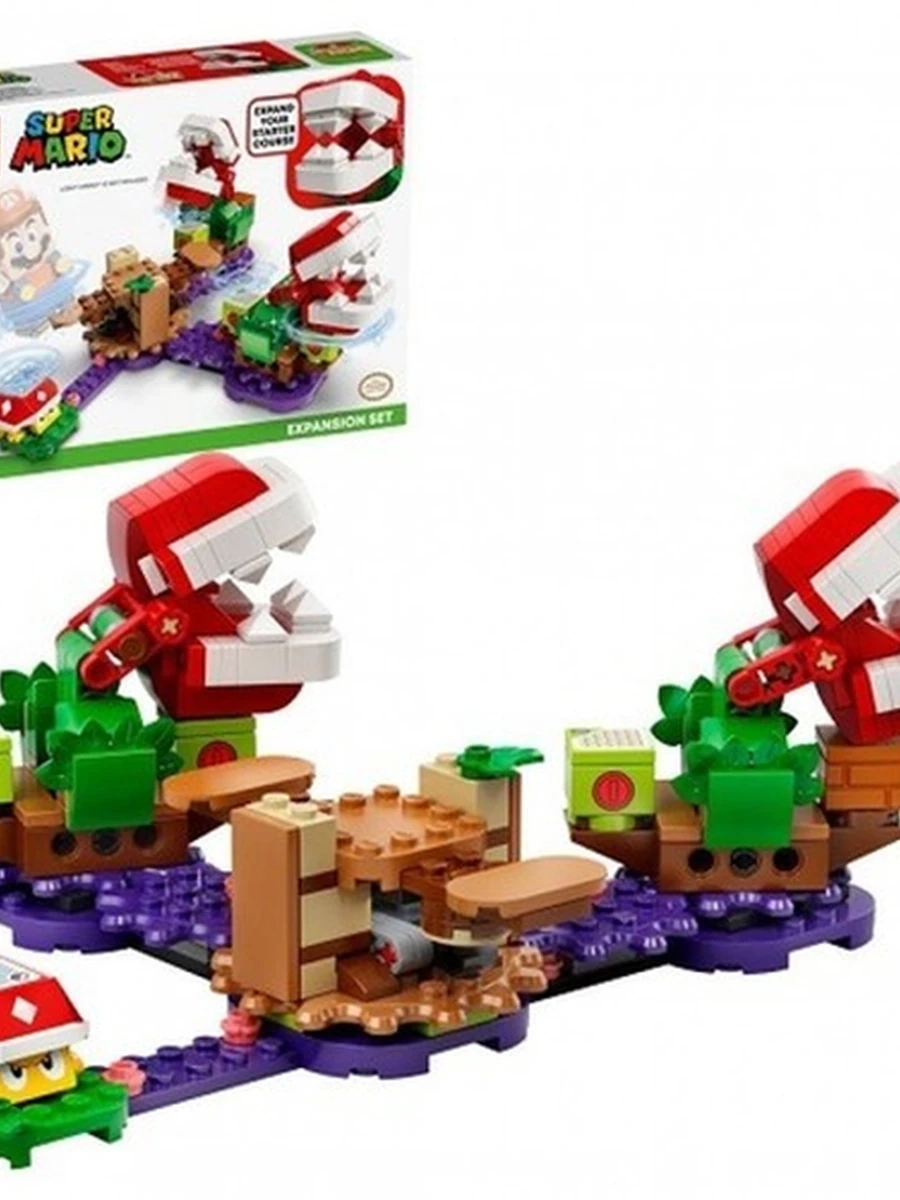Конструктор Lego Super Mario 71382 Дополнительный набор Загадочное испытание растения-пираньи