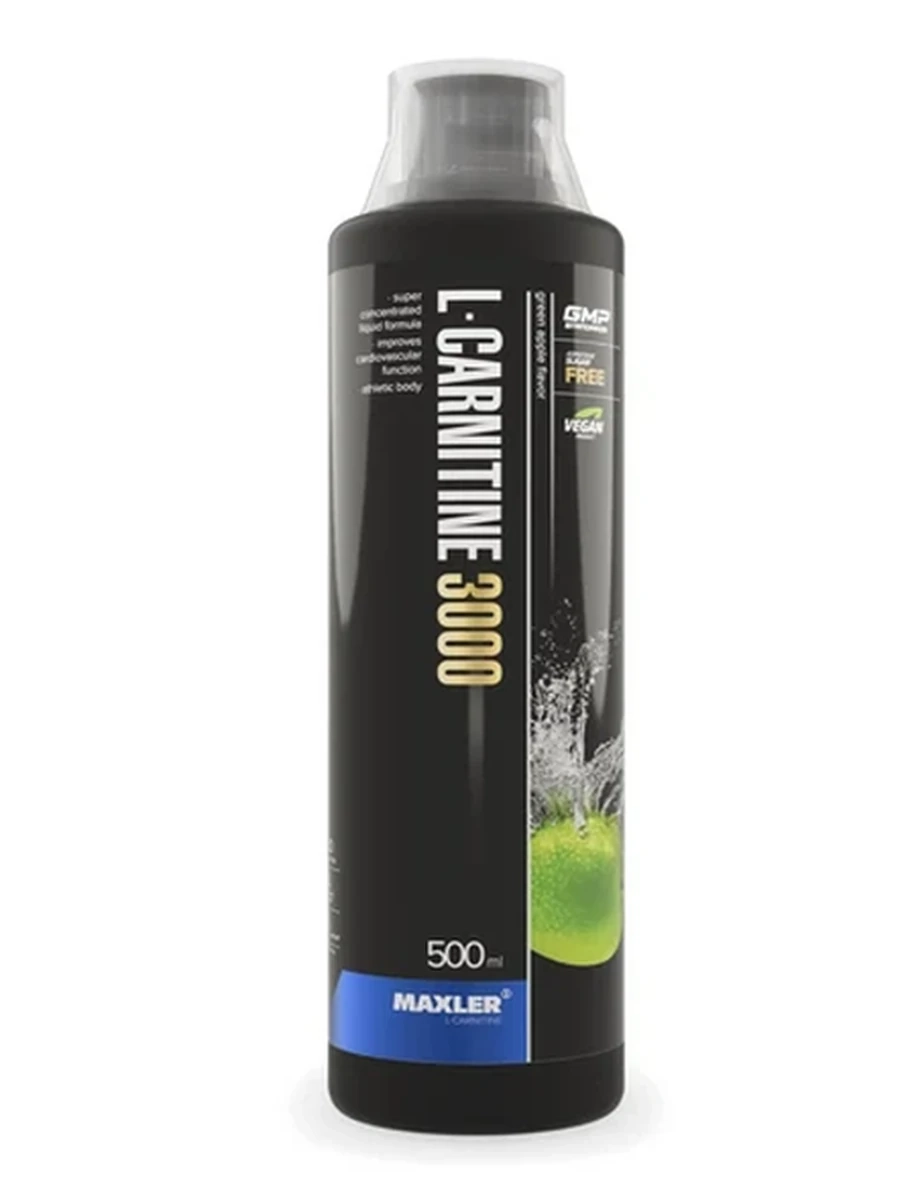 Карнитин Maxler L-Carnitine 500 ml, 3000 мг., Зеленое яблоко