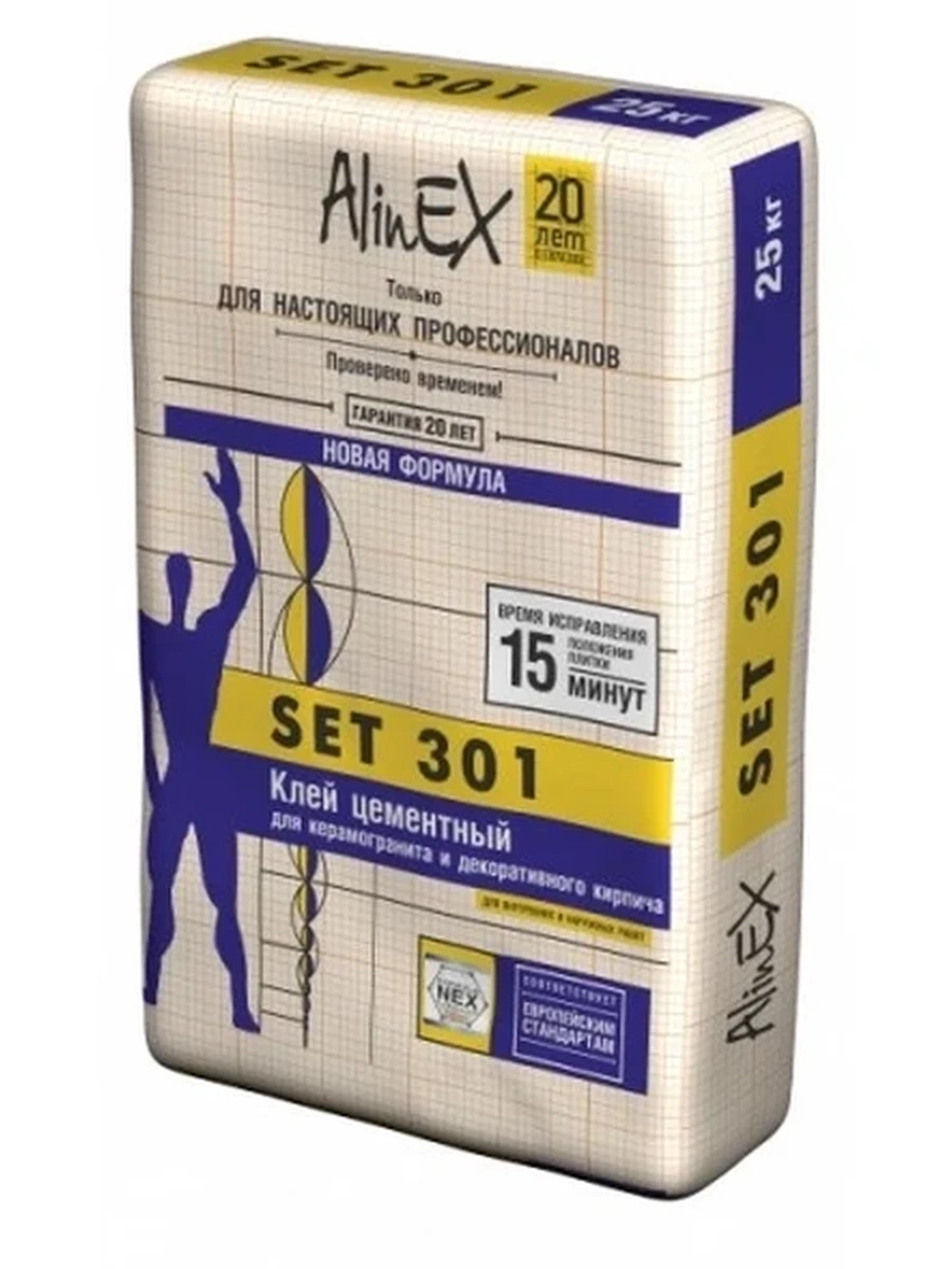 Клей д/кафеля Alinex set 301 25кг
