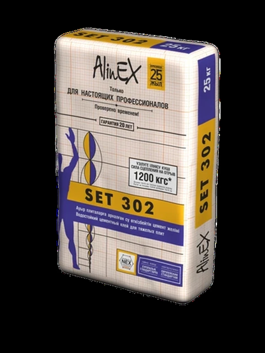 Клей д/кафеля Alinex set 302 усиленный 25кг