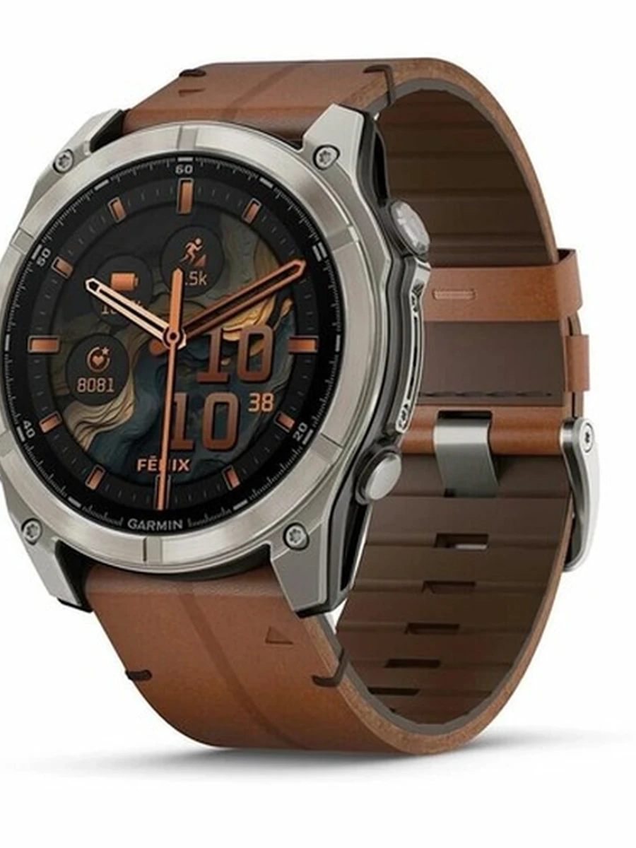 Fenix 8 51 amoled sapphire Titan Leather band