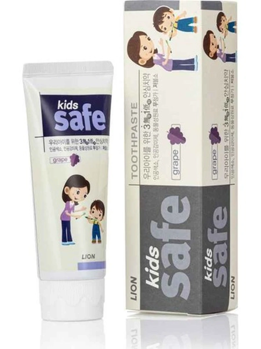 Зубная паста CJ Lion детская с виноградом Kids Safe Toothpaste (Grape) 90g ЗП0112