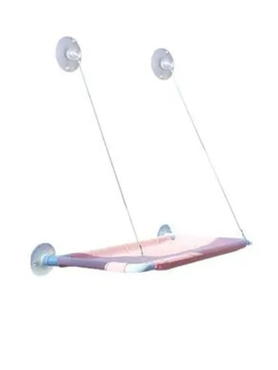 Лежанка Гамак на присосках Ткань Оксфорд,ПП розовый 55*35*67 /PET-WD2408-08/ (ЭлЧин)