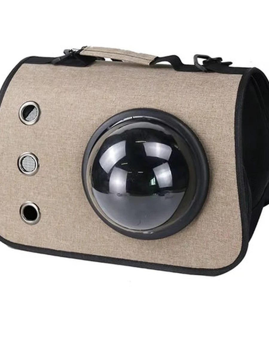 Сумка-переноска LOFFEPET плечевой ремень + прозрачный чехол для сумки хаки 44*24*27 /PET-XB-370/ (ЭлЧин)