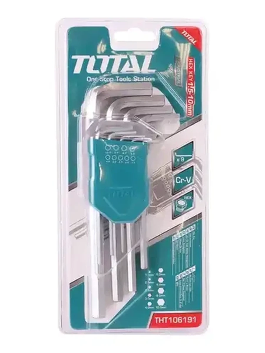 Набор шестигранников Total 1.5-10mm 9шт tht106191
