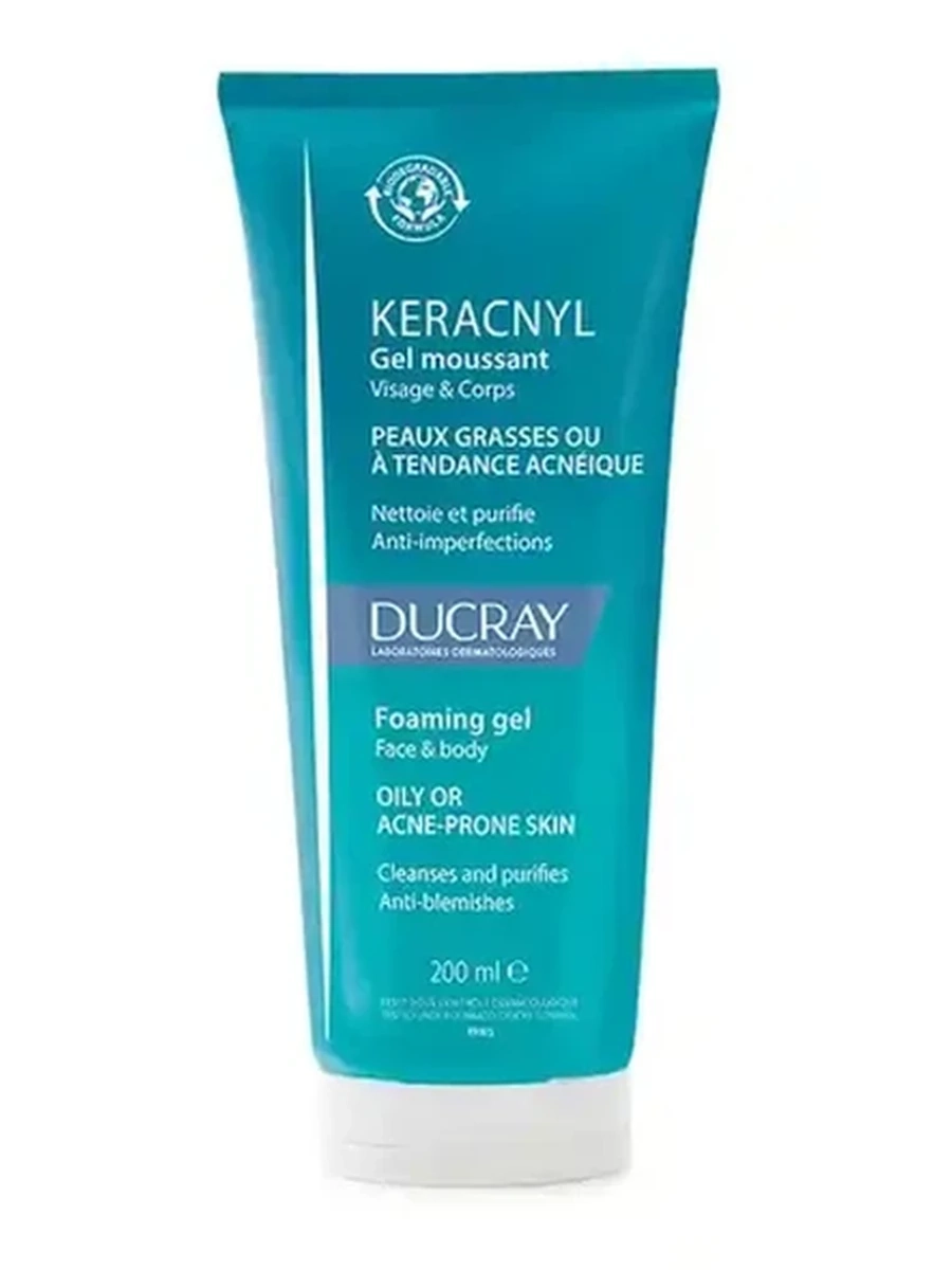 Ducray Keracnyl Foaming Gel Oily/Acne Prone 200ml