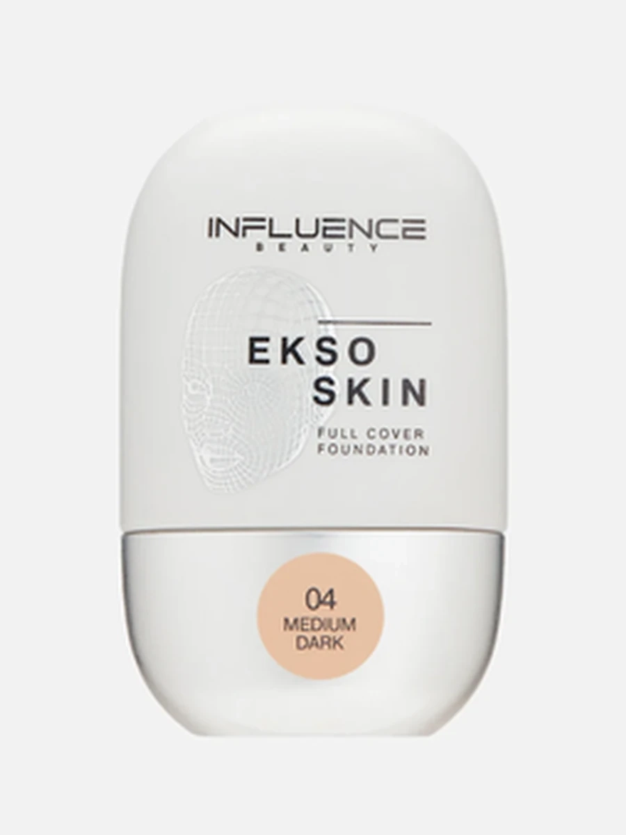 Influence Ekso Skin Full Cover Foundation 04 medium dark