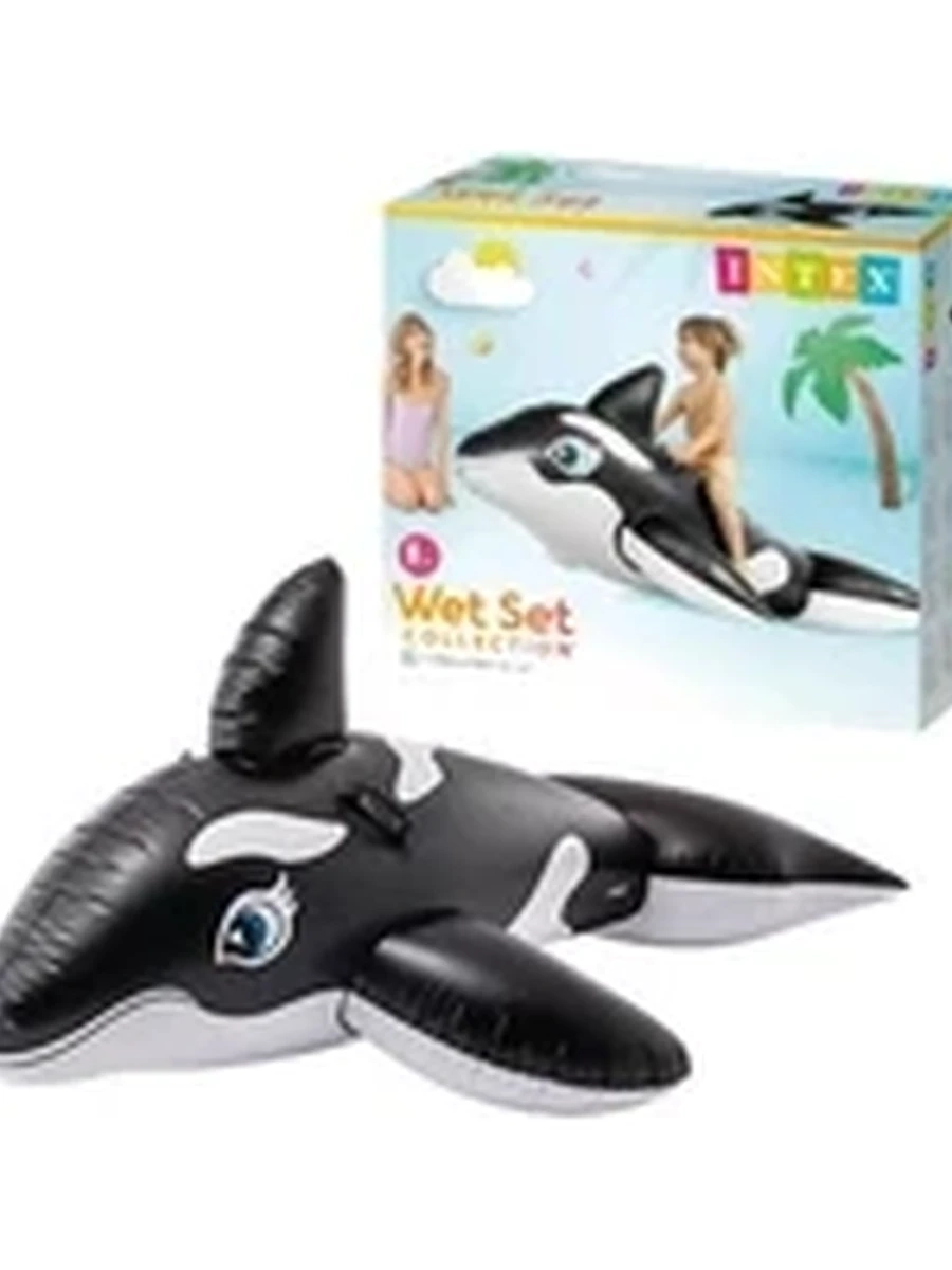 Надувная игрушка для катания верхом Касатка (Whale) 188 х 122 см, INTEX