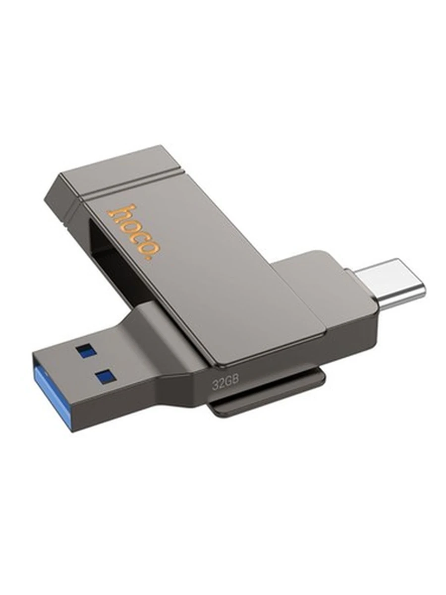 Флеш Карты USB HOCO UD15 Clever USB3.2 Type-C flash drive(32GB) metal gray