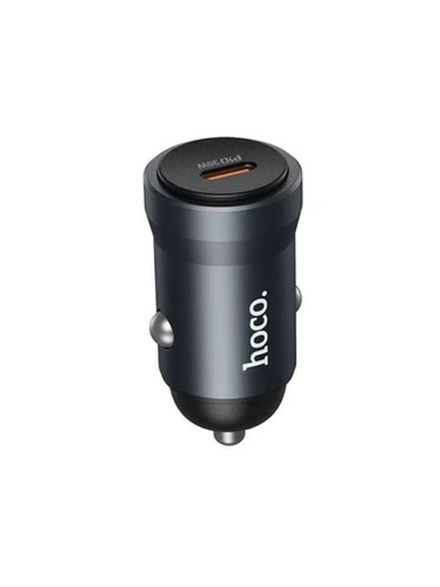 Авто Зарядное Устройство HOCO Z62A Energy single port PD30W car charger metal gray