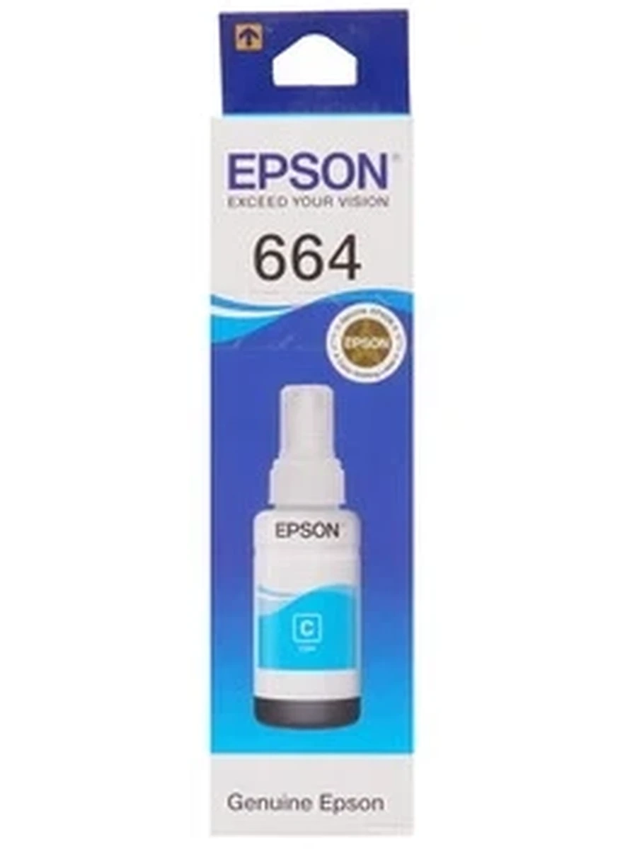 Чернила Epson T6642 (C13T664298) для  L100/L110/L200/L210/L300/L355/L550 (70 мл) Cyan (Ориг.)