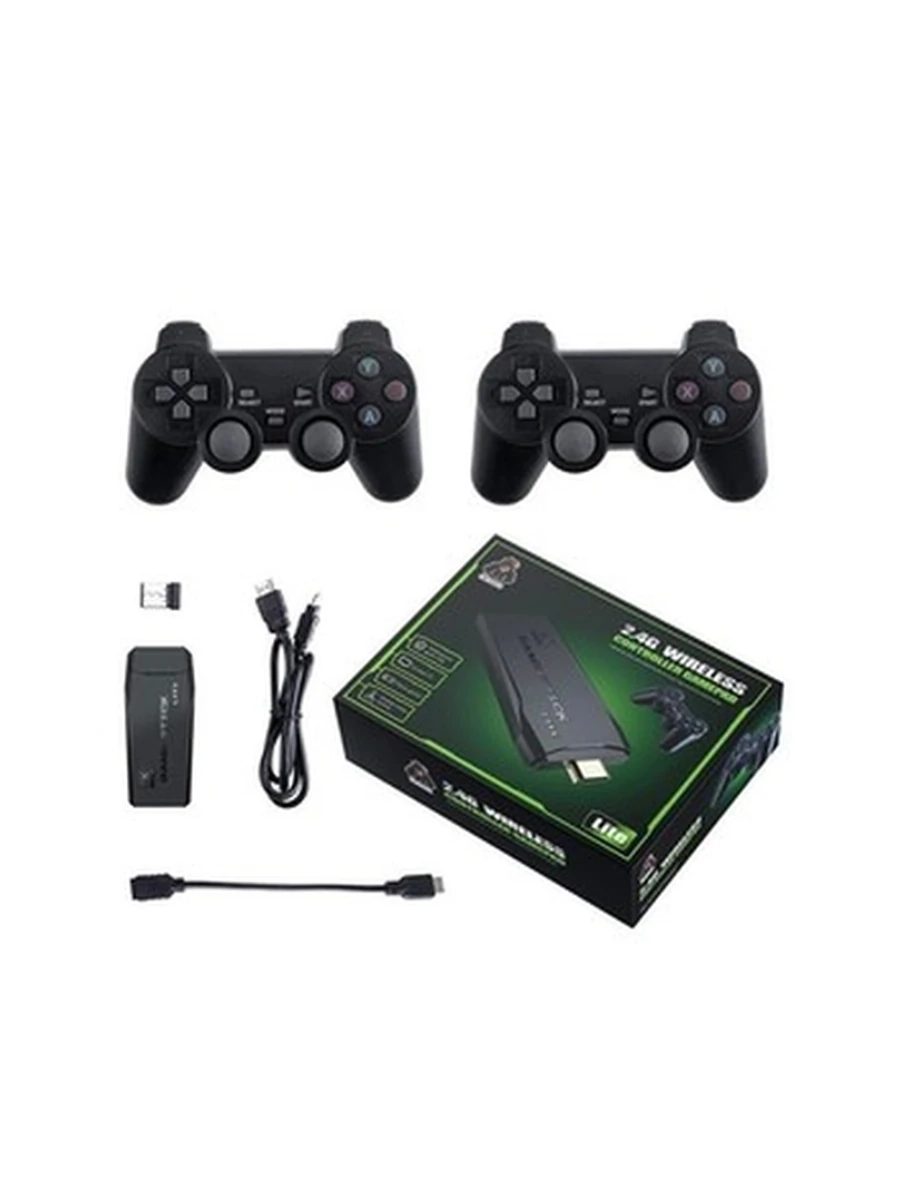Портативная игровая приставка консоль 64G 4K TV с беспроводным контроллером 2.4G