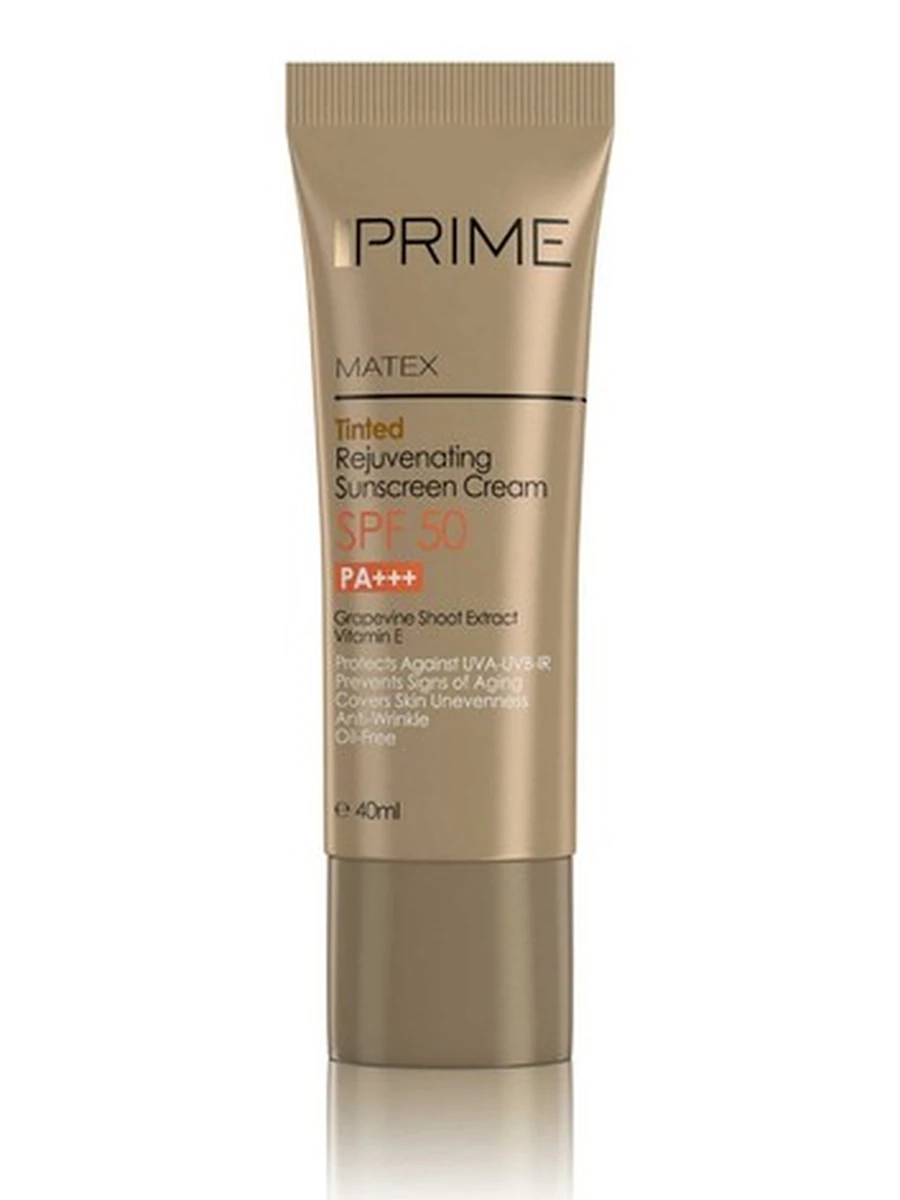 PRIME Тонированный омолаживающий солнцезащитный крем SPF 50 TINTED REJUVENATING SUNSCREEN 50мл