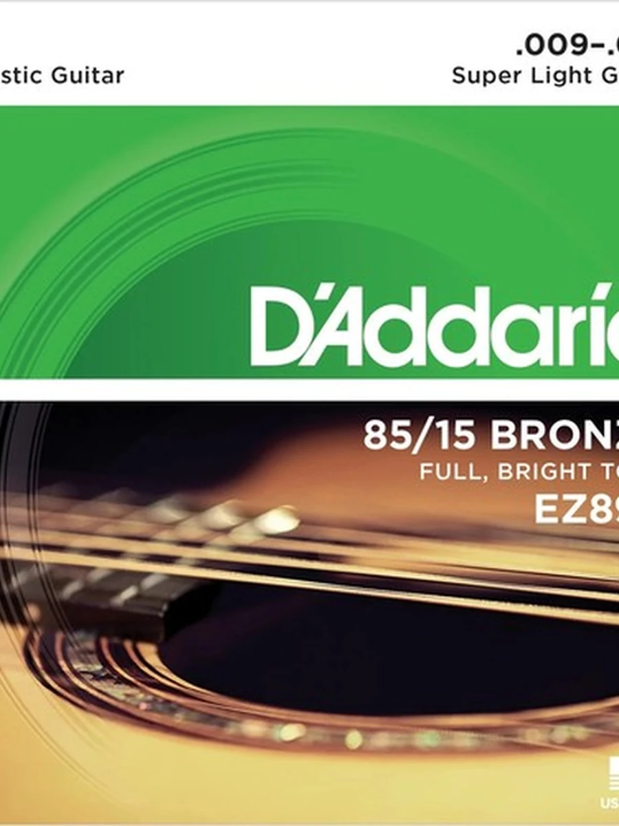 D'Addario EZ890 Струны для акустической гитары, бронза 85/15, 9-45 D'Addario