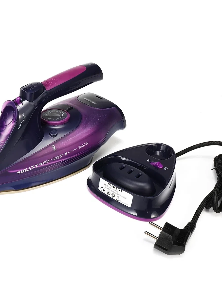 Беспроводной электрический паровой утюг SOKANY, мощность 2400 Вт, парогенератор для одежды, гладильная бытовая техника, многофункциональная регулируемая